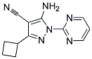 5-amino-3-cyclobutyl-1-pyrimidin-2-yl-1H-pyrazole-4-carbonitrile Struktur