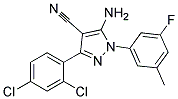 5-amino-1-(3-fluoro-5-methylphenyl)-3-(2,4-dichlorophenyl)-1H-pyrazole-4-carbonitrile Struktur