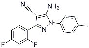 5-amino-3-(2,4-difluorophenyl)-1-(4-methylphenyl)-1H-pyrazole-4-carbonitrile Struktur