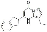 5-(2,3-dihydro-1H-inden-2-yl)-3-ethylpyrazolo[1,5-a]pyrimidin-7(4H)-one Struktur