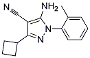 5-amino-3-cyclobutyl-1-(2-methylphenyl)-1H-pyrazole-4-carbonitrile Struktur