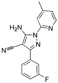 5-amino-3-(3-fluorophenyl)-1-(4-methylpyridin-2-yl)-1H-pyrazole-4-carbonitrile Struktur