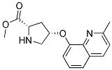 methyl (2S,4S)-4-[(2-methylquinolin-8-yl)oxy]pyrrolidine-2-carboxylate Struktur