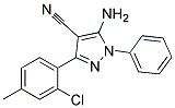 5-amino-3-(2-chloro-4-methylphenyl)-1-phenyl-1H-pyrazole-4-carbonitrile Struktur