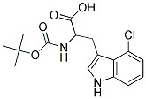 2-[(tert-butoxycarbonyl)amino]-3-(4-chloro-1H-indol-3-yl)propanoic acid Struktur