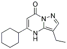 5-cyclohexyl-3-ethylpyrazolo[1,5-a]pyrimidin-7(4H)-one Struktur