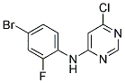 (4-Bromo-2-fluoro-phenyl)-(6-chloro-pyrimidin-4-yl)-amine Struktur