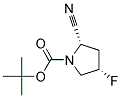 tert-butyl (2S,4S)-2-cyano-4-fluoropyrrolidine-1-carboxylate Struktur