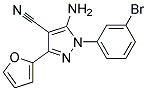 5-amino-1-(3-bromophenyl)-3-furan-2-yl-1H-pyrazole-4-carbonitrile Struktur