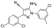 5-amino-1-(3-chloro-5-methylphenyl)-3-(2,4-dichlorophenyl)-1H-pyrazole-4-carbonitrile Struktur