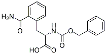 (2S)-2-{[(benzyloxy)carbonyl]amino}-3-(2-carbamoylphenyl)propanoic acid Struktur