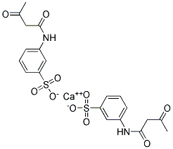 Acetoacetylaminobenzene-3-sulfonic acid, calcium salt Struktur