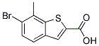 6-BROMO-7-METHYLBENZO(B)THIOPHENE-2-CARBOXYLICACID Struktur