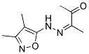 BIACETYLMONO((3,4-DIMETHYL-5-ISOXAZOLYL)HYDRAZONE) Struktur