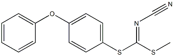 Methyl(4-phenoxyphenyl)cyanocarbonimidodithioate Struktur