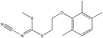 Methyl[2-(2,3,6-trimethylphenoxy)ethyl]-cyanocarbonimidodithioate Struktur