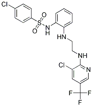 4-Chloro-N-(2-((2-((3-chloro-5-(trifluoromethyl)-2-pyridinyl)amino)ethyl)amino)phenyl)benzenesulfonamide Struktur