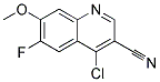 4-CHLORO-6-FLUORO-7-METHOXY-QUINOLINE-3-CARBONITRILE
 Struktur