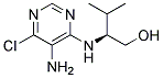 (2S)-2-[(5-amino-6-chloropyrimidin-4-yl)amino]-3-methylbutan-1-ol Struktur