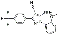 5-amino-3-[4-(trifluoromethyl)phenyl]-1-(2-methoxyphenyl)-1H-pyrazole-4-carbonitrile Struktur