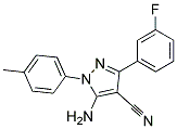 5-amino-3-(3-fluorophenyl)-1-(4-methylphenyl)-1H-pyrazole-4-carbonitrile Struktur