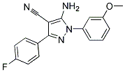 5-amino-3-(4-fluorophenyl)-1-(3-methoxyphenyl)-1H-pyrazole-4-carbonitrile Struktur