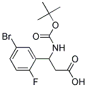 3-(5-bromo-2-fluorophenyl)-3-[(tert-butoxycarbonyl)amino]propanoic acid Struktur