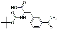 2-[(tert-butoxycarbonyl)amino]-3-(3-carbamoylphenyl)propanoic acid Struktur