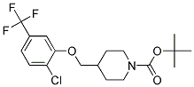 4-(2-Chloro-5-trifluoromethyl-phenoxymethyl)-piperidine-1-carboxylic acid tert-butyl ester Struktur