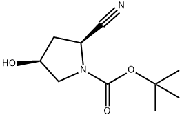 tert-butyl (2S,4S)-2-cyano-4-hydroxypyrrolidine-1-carboxylate Struktur