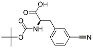 (2R)-2-[(tert-butoxycarbonyl)amino]-3-(3-cyanophenyl)propanoic acid Struktur