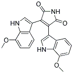 3,4-bis(7-methoxy-1H-indol-3-yl)-1H-pyrrole-2,5-dione Struktur