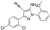 5-amino-3-(2,4-dichlorophenyl)-1-(2-methoxyphenyl)-1H-pyrazole-4-carbonitrile Struktur