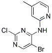 5-bromo-2-chloro-N-(4-methylpyridin-2-yl)pyrimidin-4-amine Struktur