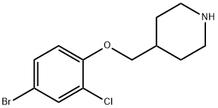 4-(4-Bromo-2-chloro-phenoxymethyl)-piperidine Struktur