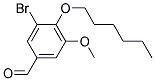 3-BROMO-4-(HEXYLOXY)-5-METHOXYBENZALDEHYDE Struktur