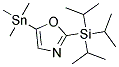 [5-(trimethylstannyl)(1,3-oxazol-2-yl)]tris(methylethyl)silane Struktur