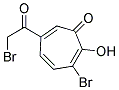 3-BROMO-6-BROMOACETYL-2-HYDROXY-2,4,6-CYCLOHEPTATRIEN-1-ONE Struktur