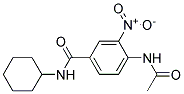 4-ACETAMIDO-N-CYCLOHEXYL-3-NITROBENZAMIDE Struktur