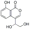 4-(1,2-DIHYDROXYETHYL)-8-HYDROXYISOCOUMARIN Struktur