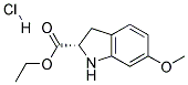 (S)-6-METHOXY-INDOLINE-2-CARBOXYLIC ACID ETHYL ESTER HYDROCHLORIDE
 Struktur