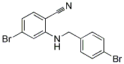 4-Bromo-2-(4-bromo-benzylamino)-benzonitrile Struktur