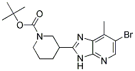 tert-butyl 3-(6-bromo-7-methyl-3H-imidazo[4,5-b]pyridin-2-yl)piperidine-1-carboxylate Struktur