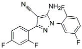 5-amino-1-(2,5-difluorophenyl)-3-(2,4-difluorophenyl)-1H-pyrazole-4-carbonitrile Struktur