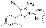 5-amino-3-(2-chloro-4-methylphenyl)-1-(6-methylpyridin-2-yl)-1H-pyrazole-4-carbonitrile Struktur