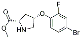 methyl (2S,4S)-4-(4-bromo-2-fluorophenoxy)pyrrolidine-2-carboxylate Struktur