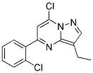 7-chloro-5-(2-chlorophenyl)-3-ethylpyrazolo[1,5-a]pyrimidine Struktur