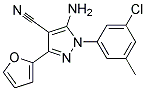 5-amino-1-(3-chloro-5-methylphenyl)-3-furan-2-yl-1H-pyrazole-4-carbonitrile Struktur