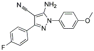 5-amino-3-(4-fluorophenyl)-1-(4-methoxyphenyl)-1H-pyrazole-4-carbonitrile Struktur