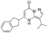 5-(2,3-dihydro-1H-inden-2-yl)-3-(1-methylethyl)pyrazolo[1,5-a]pyrimidin-7(4H)-one Struktur